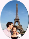 Japanese lady with fiance in Paris